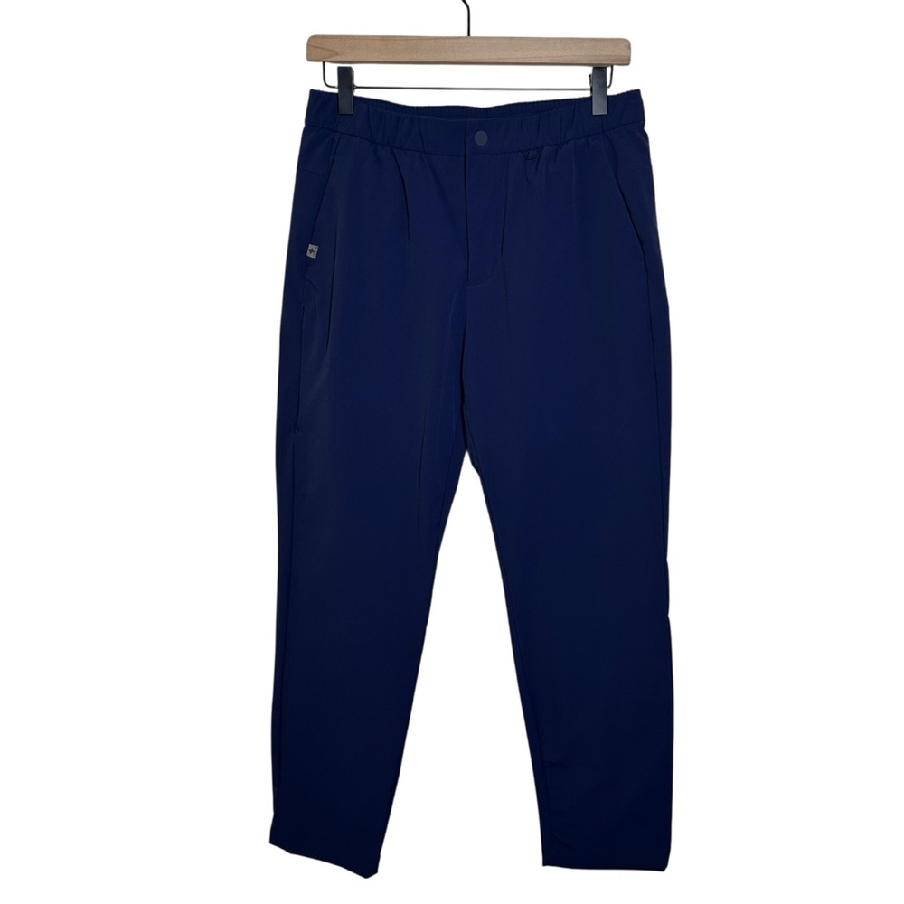 Figs Women’s SMALL SHORT PETITE Scrub Pants Navy Blue Zip Pockets Drawstring